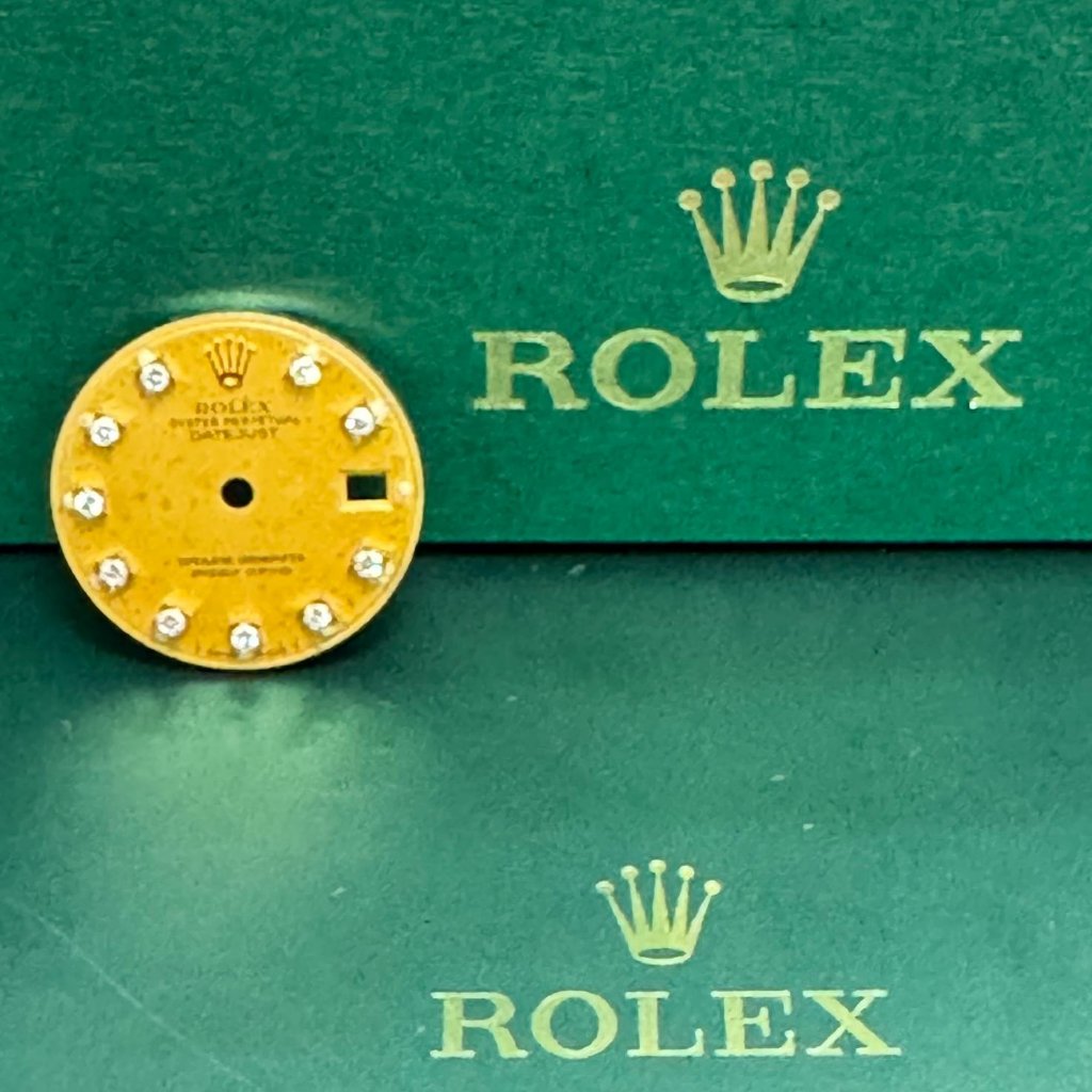 Authentic Rolex 26mm Datejust Champagne 10r Diamond Dial